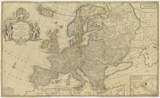 To her most sacred Majesty Ann queen of Great Britain, France and Ireland, this map of Europe ... / by your Majesties most obedient servant Herman Moll, geographer. | To her most sacred Majesty Ann queen of Great Britain, France and Ireland, this map of Europe
